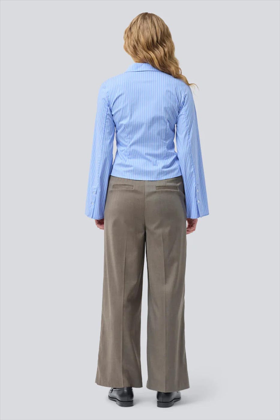 Modström - Blauwe-Witte Pattimd blouse
