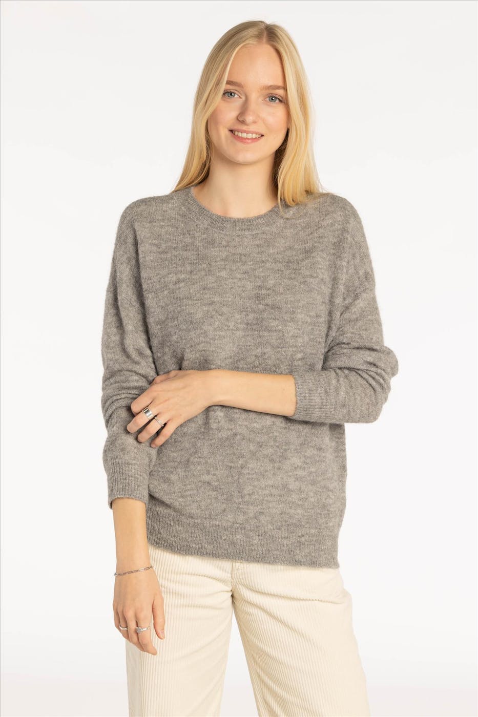 MOSS COPENHAGEN - Grijze Femme Alpaca trui