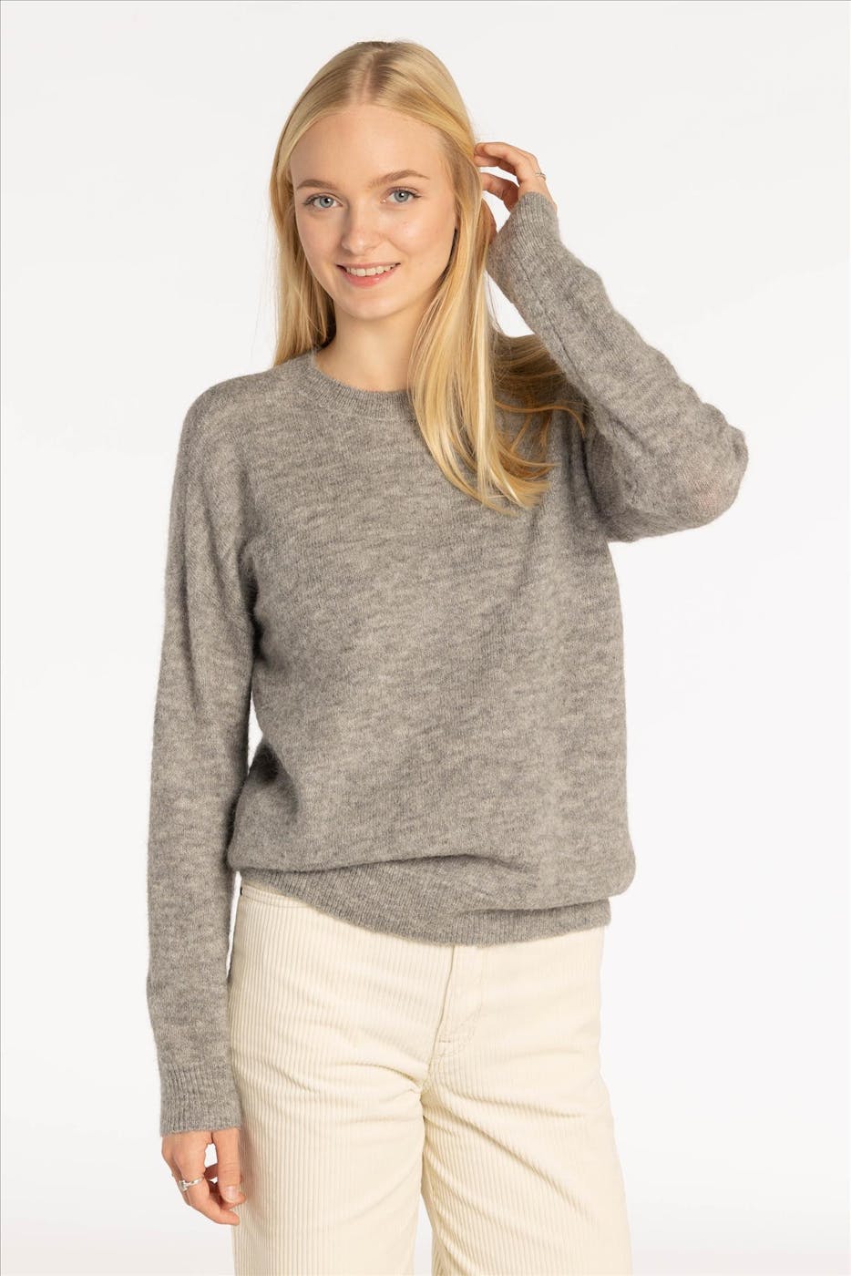 MOSS COPENHAGEN - Grijze Femme Alpaca trui