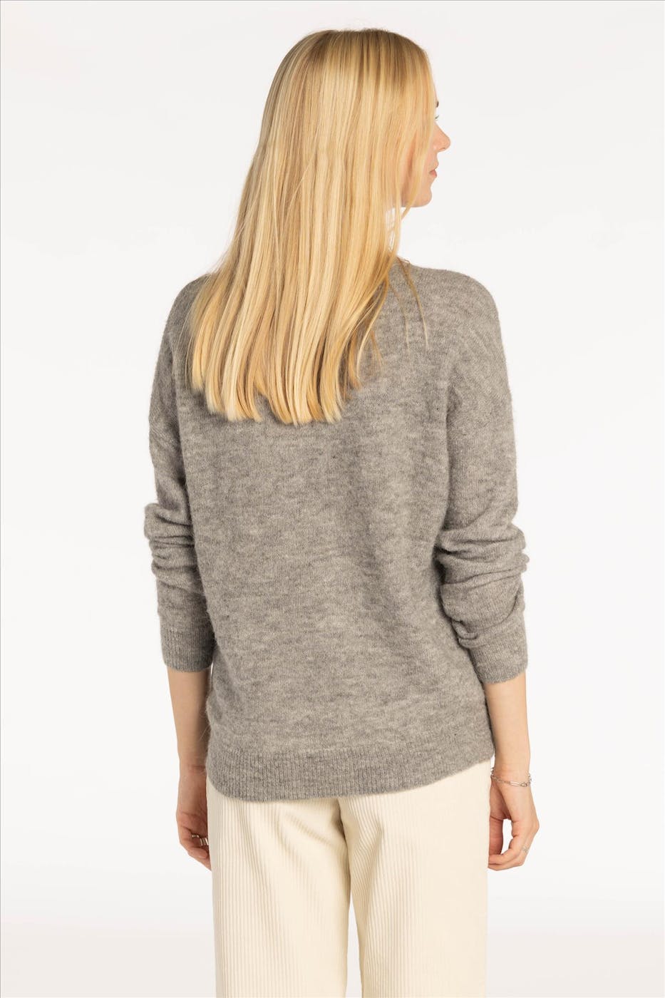 MOSS COPENHAGEN - Grijze Femme Alpaca trui