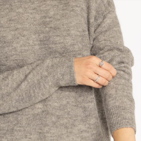 MOSS COPENHAGEN - Grijze Femme Alpaca trui