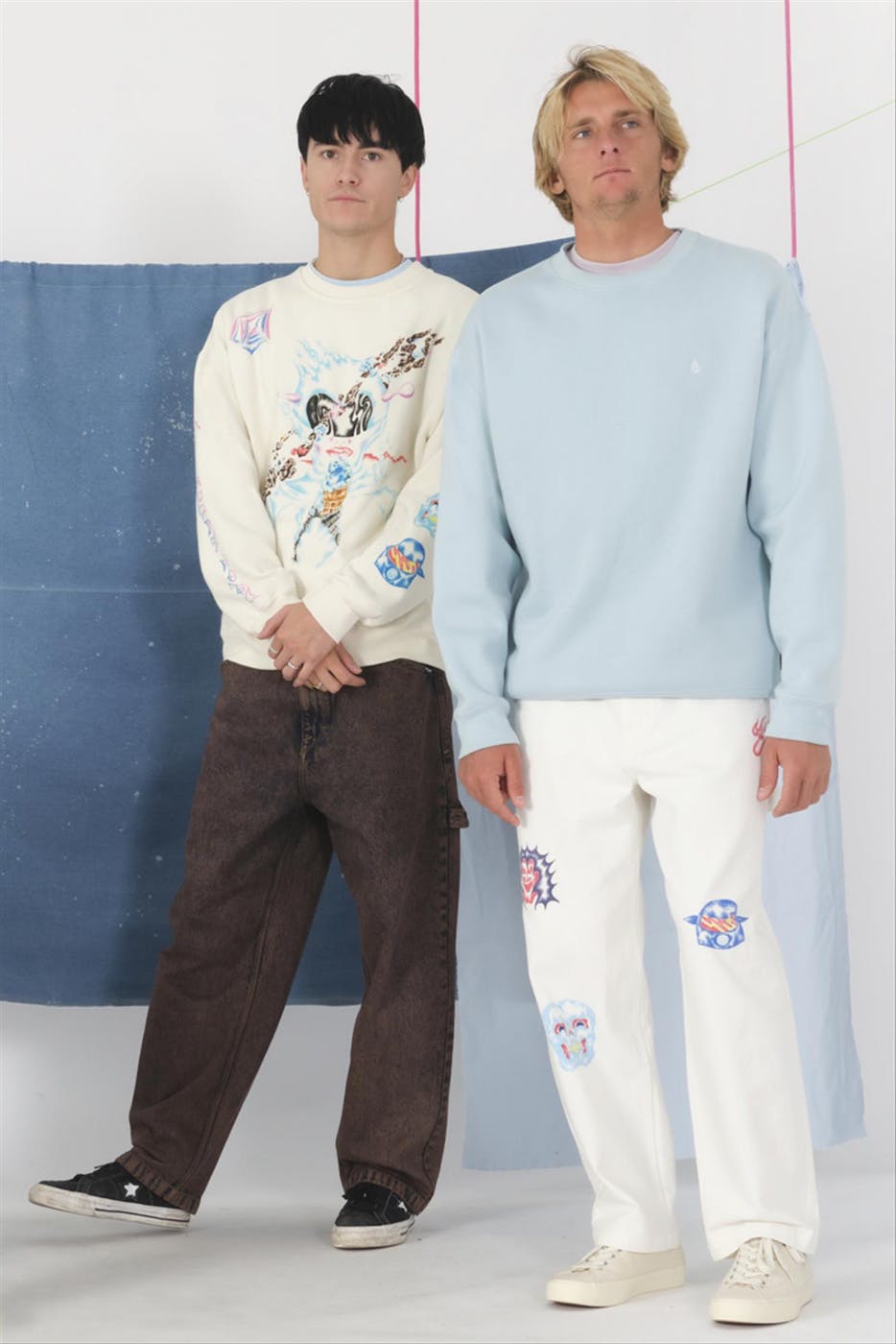 Volcom - Lichtblauwe Single Stone sweater