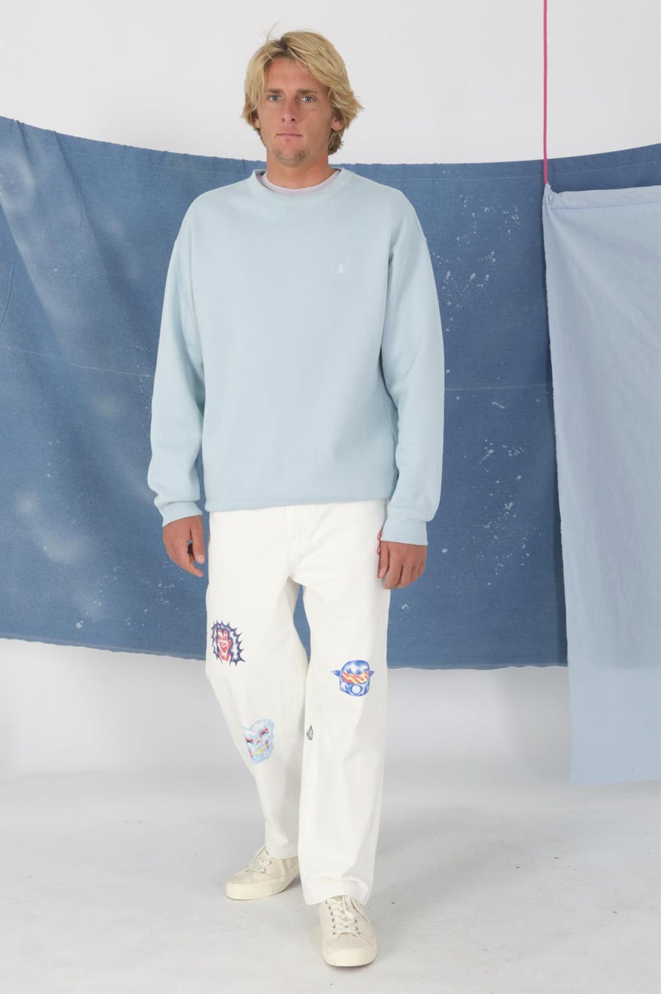 Volcom - Lichtblauwe Single Stone sweater