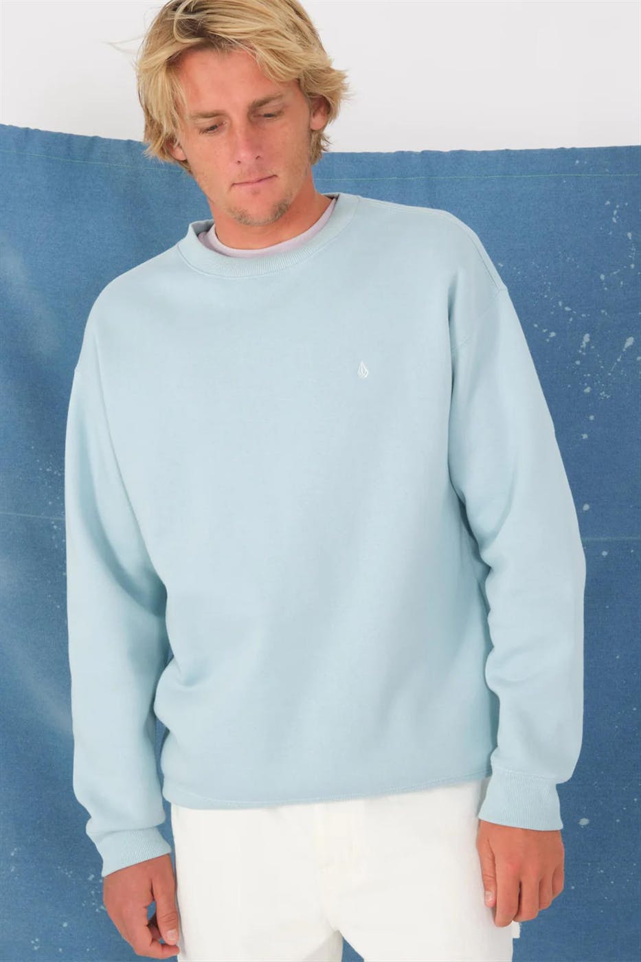Volcom - Lichtblauwe Single Stone sweater