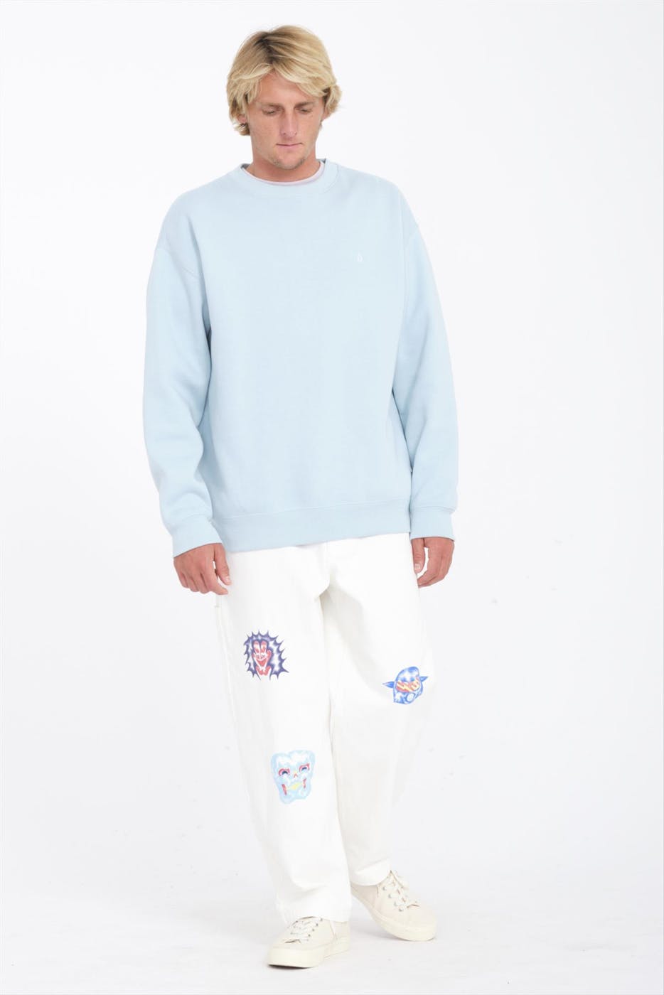 Volcom - Lichtblauwe Single Stone sweater
