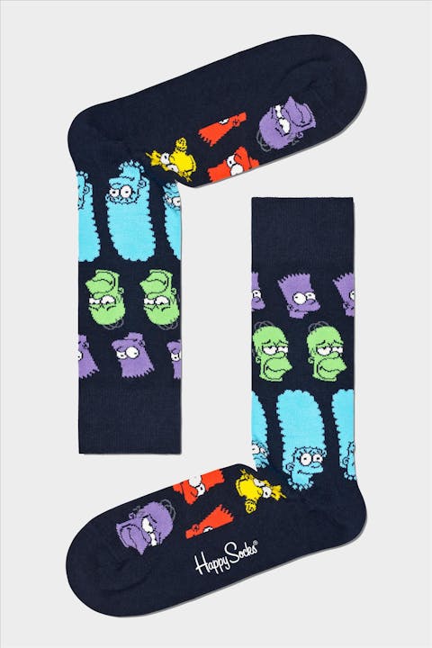 Happy Socks - Zwarte Simpsons Family sokken, maat: 41-46