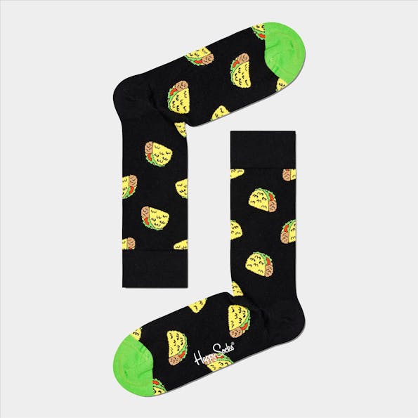 Happy Socks - Zwarte Taco To Go Sokken, maat: 41-46