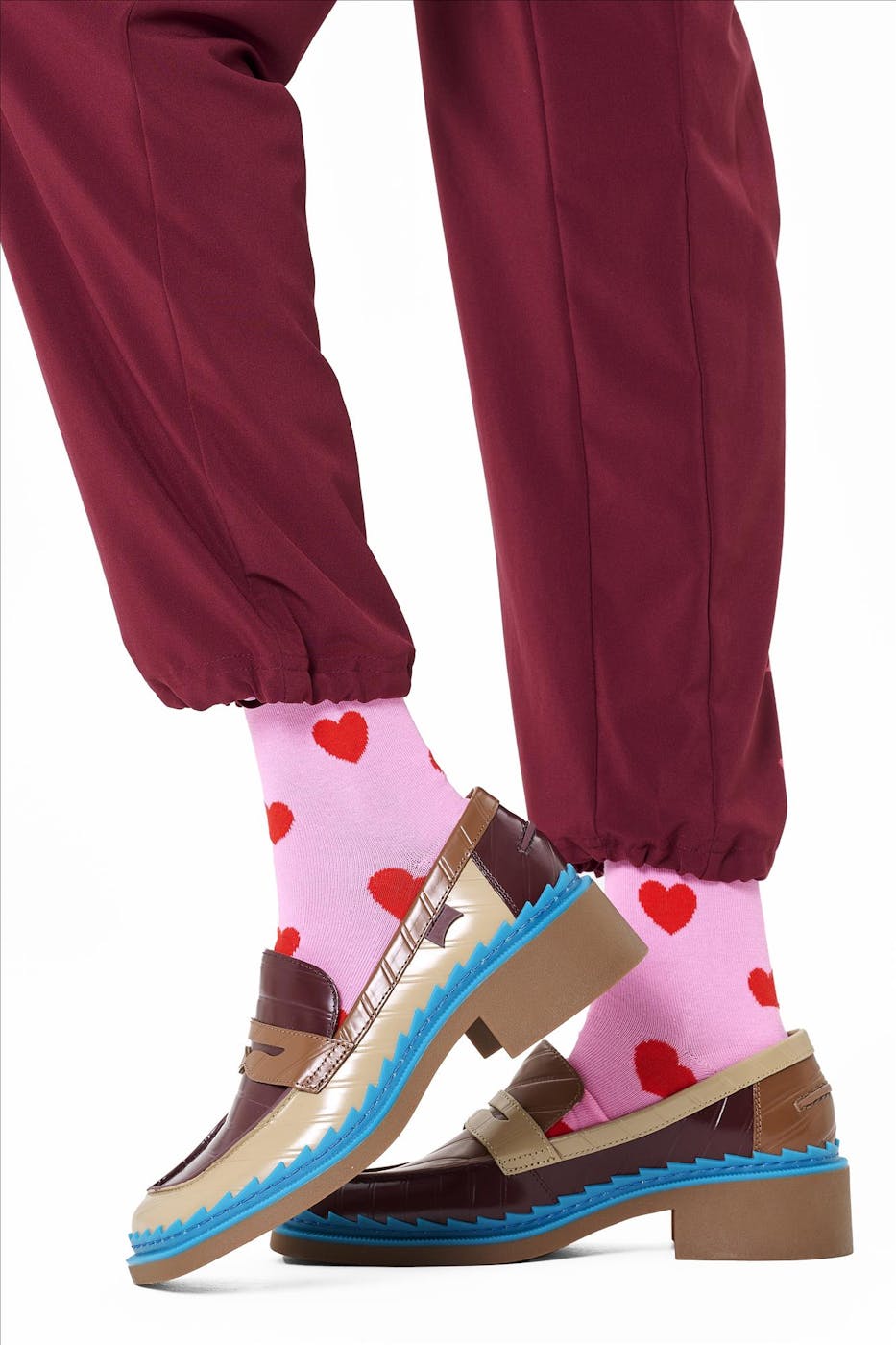 Happy Socks - Roze Heart sokken, maat: 41-46