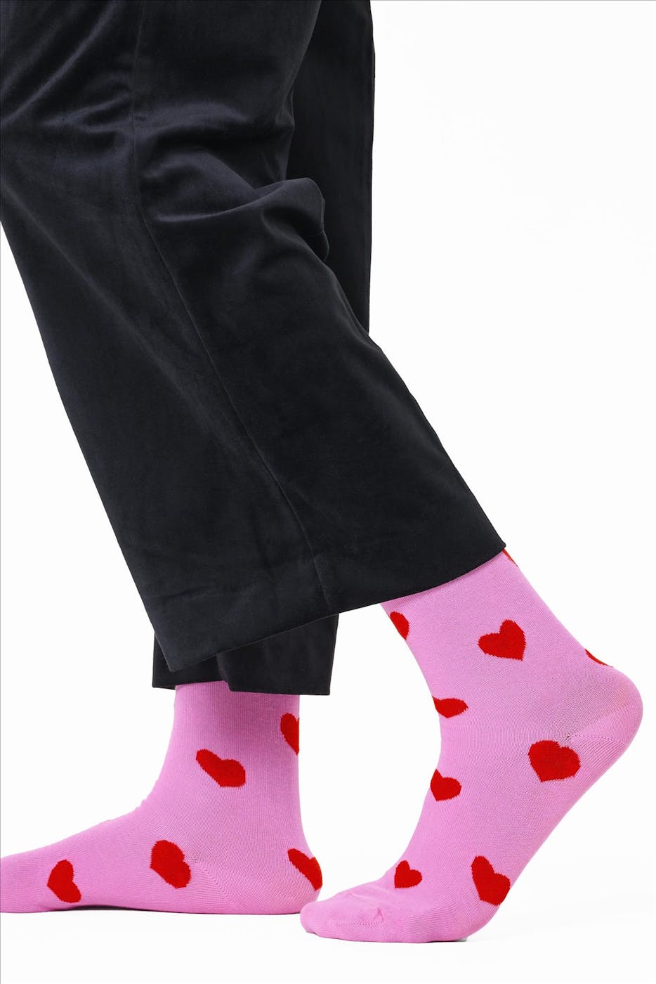Happy Socks - Roze Heart sokken, maat: 41-46