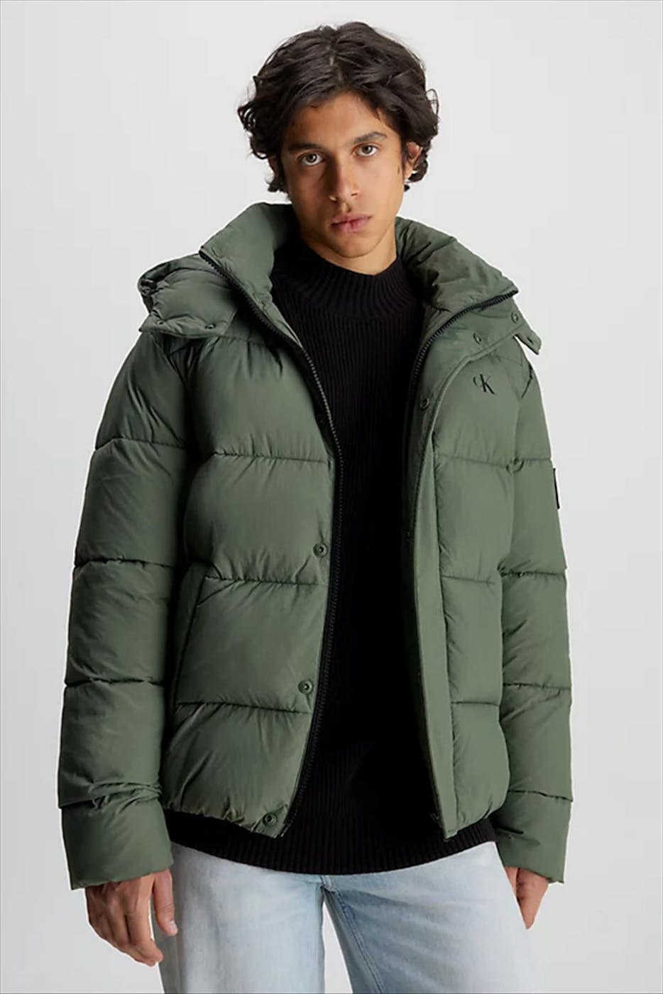 Calvin Klein Jeans - Groene CK Label pufferjas