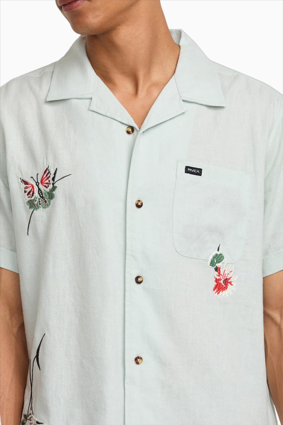 RVCA - Mintgroen Nectar hemd