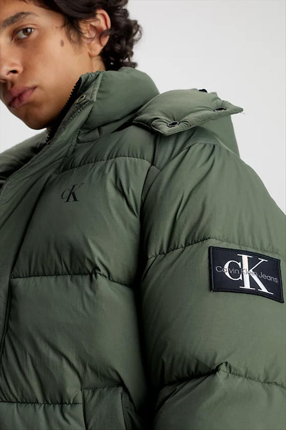 Calvin Klein Jeans - Groene CK Label pufferjas