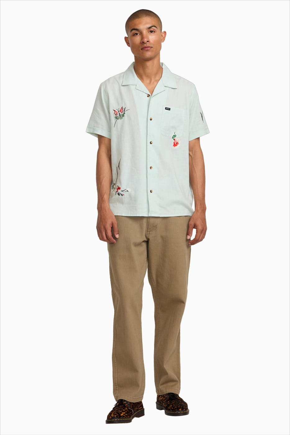 RVCA - Mintgroen Nectar hemd