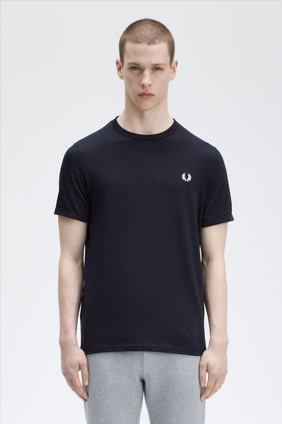 Fred Perry - Donkerblauwe Ringer T-shirt