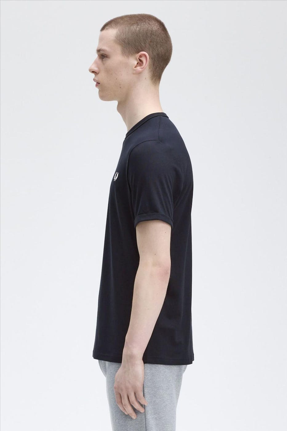 Fred Perry - Donkerblauwe Ringer T-shirt