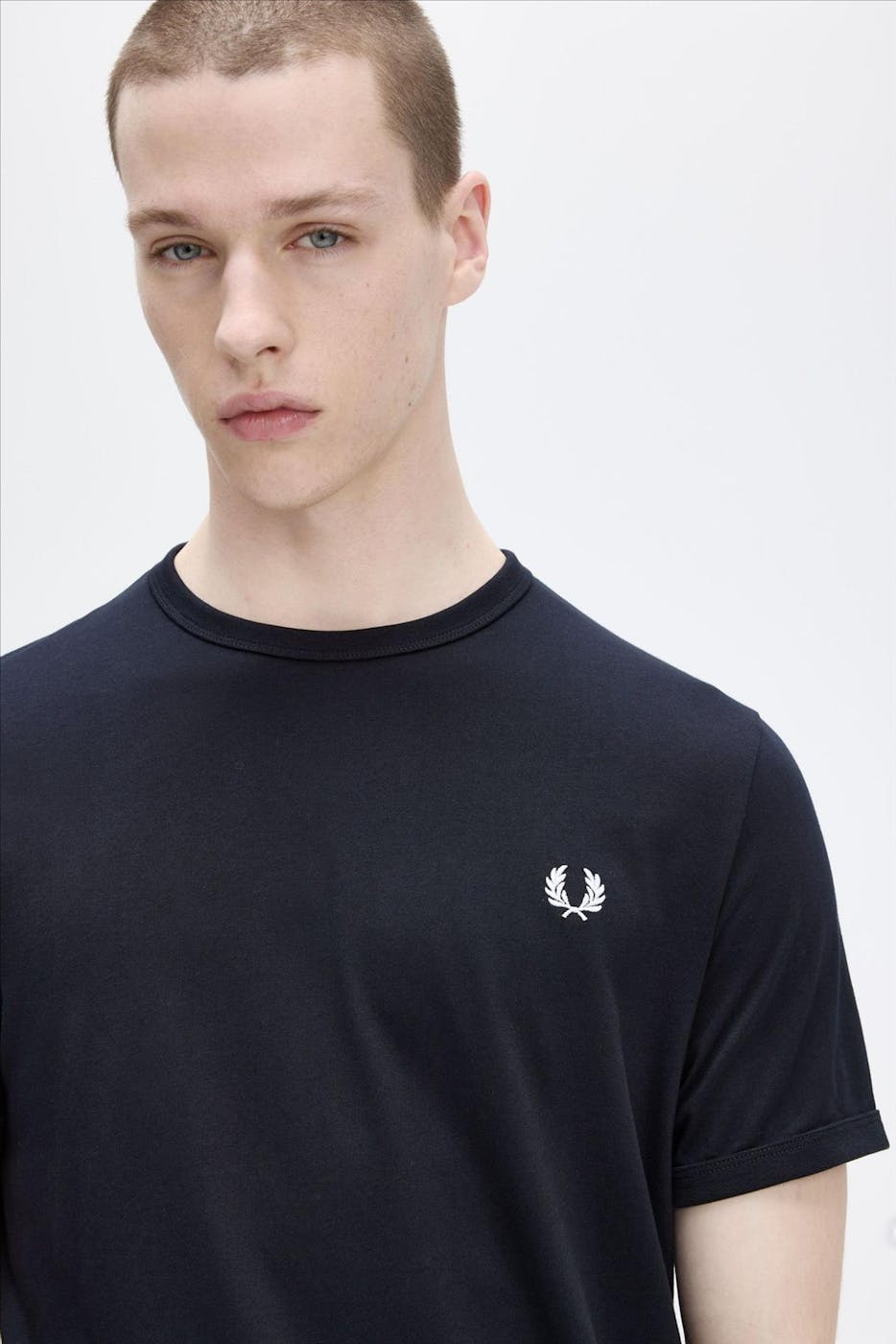 Fred Perry - Donkerblauwe Ringer T-shirt