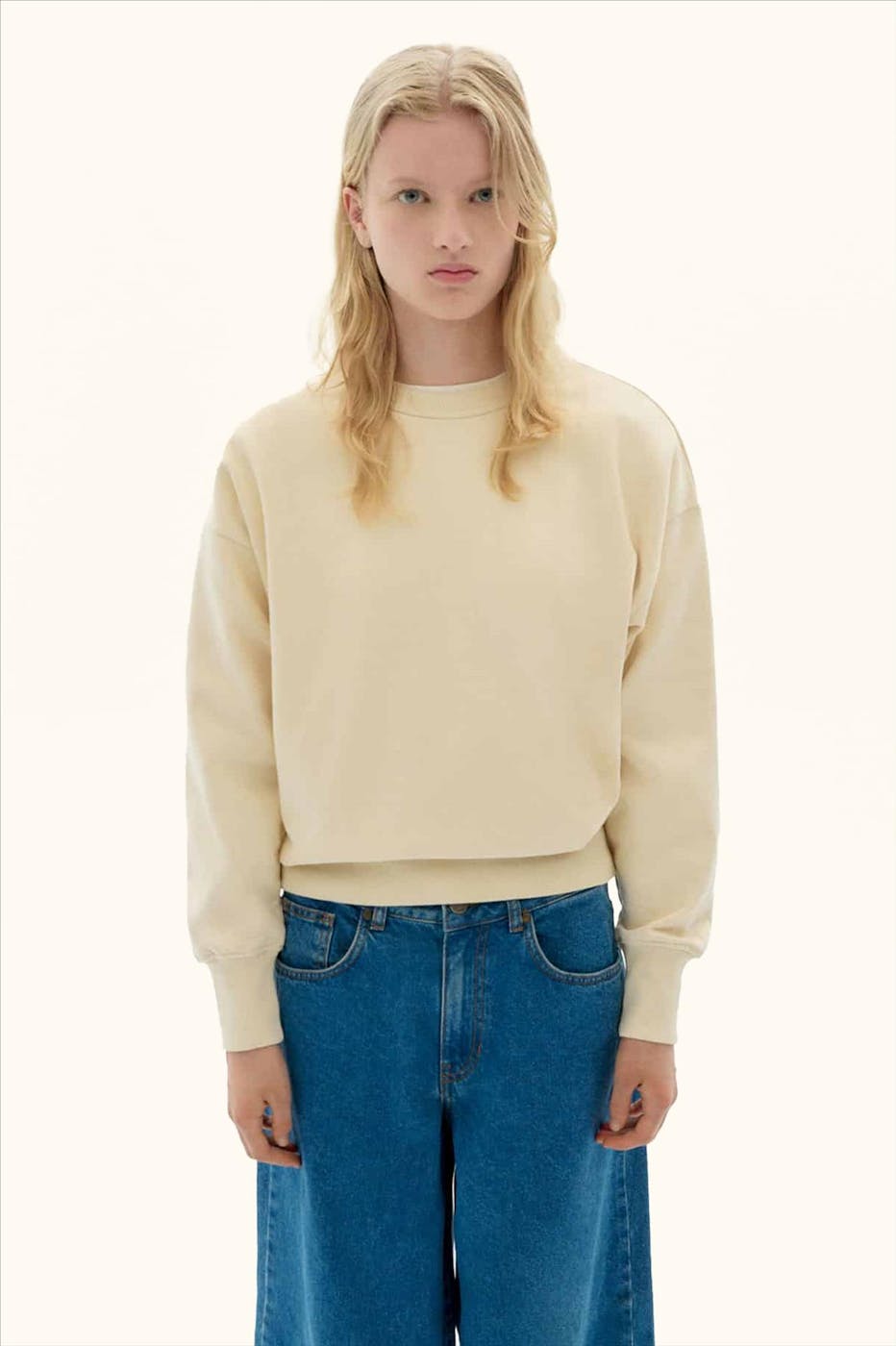 Thinking Mu - Ecru Bird Jodie sweater