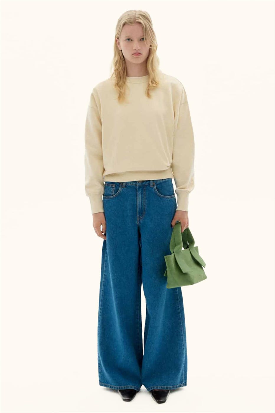 Thinking Mu - Ecru Bird Jodie sweater