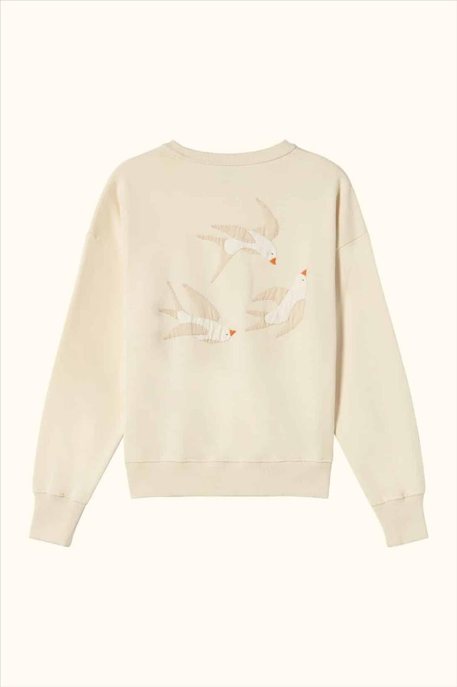 Thinking Mu - Ecru Bird Jodie sweater