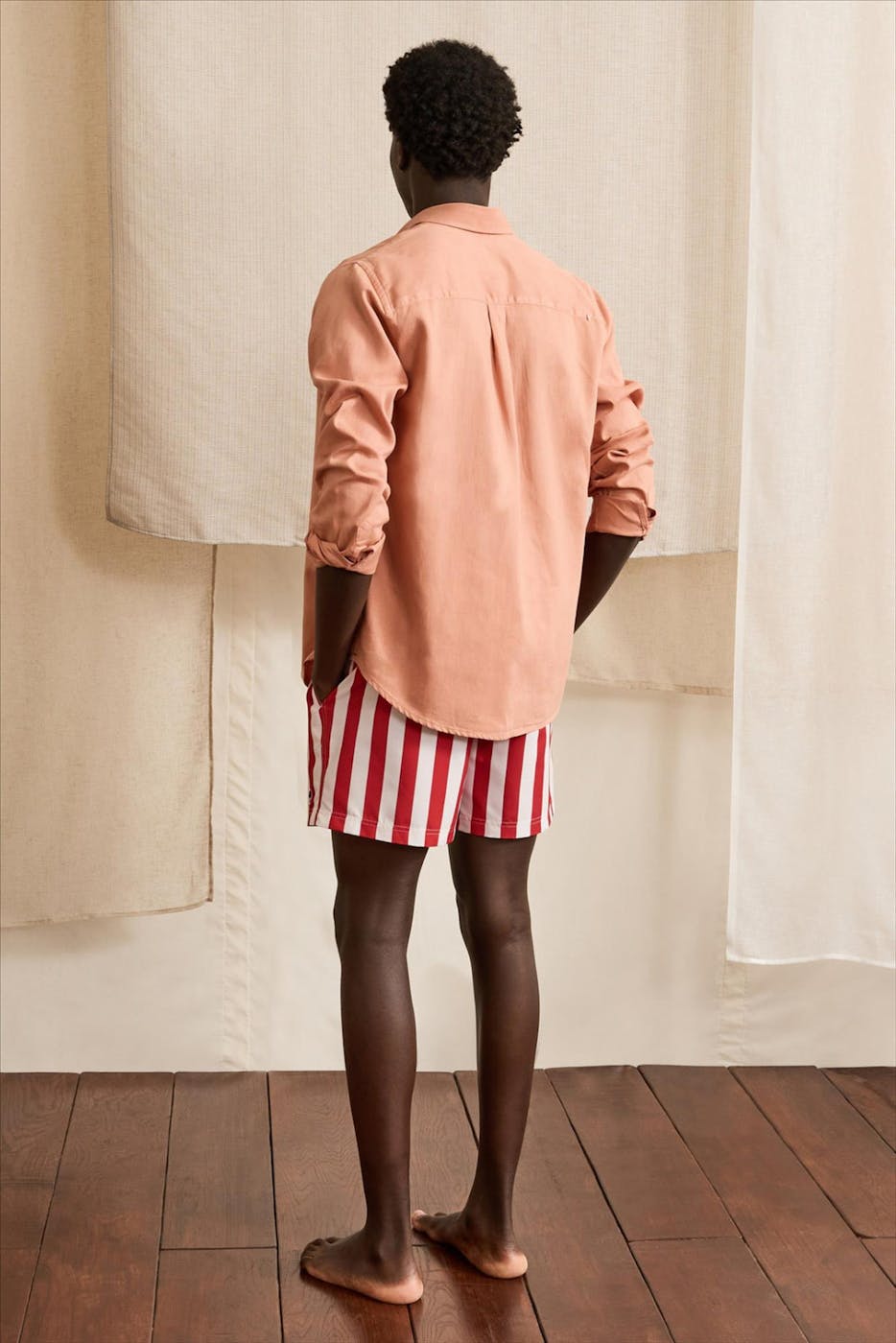 Faguo - Rood-Witte Mimizan zwemshort