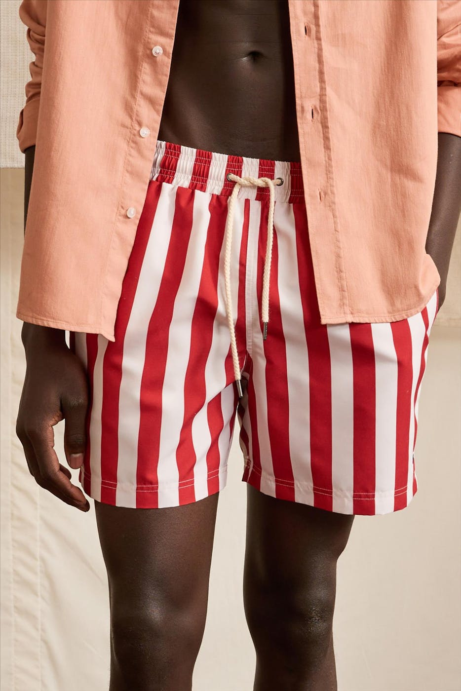 Faguo - Rood-Witte Mimizan zwemshort