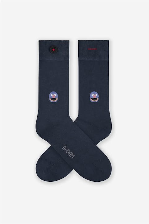 A'dam - Donkerblauwe Grover sokken, maat: 41-46