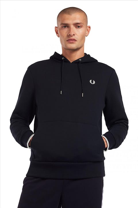 Fred Perry - Donkerblauwe Tipped hoodie