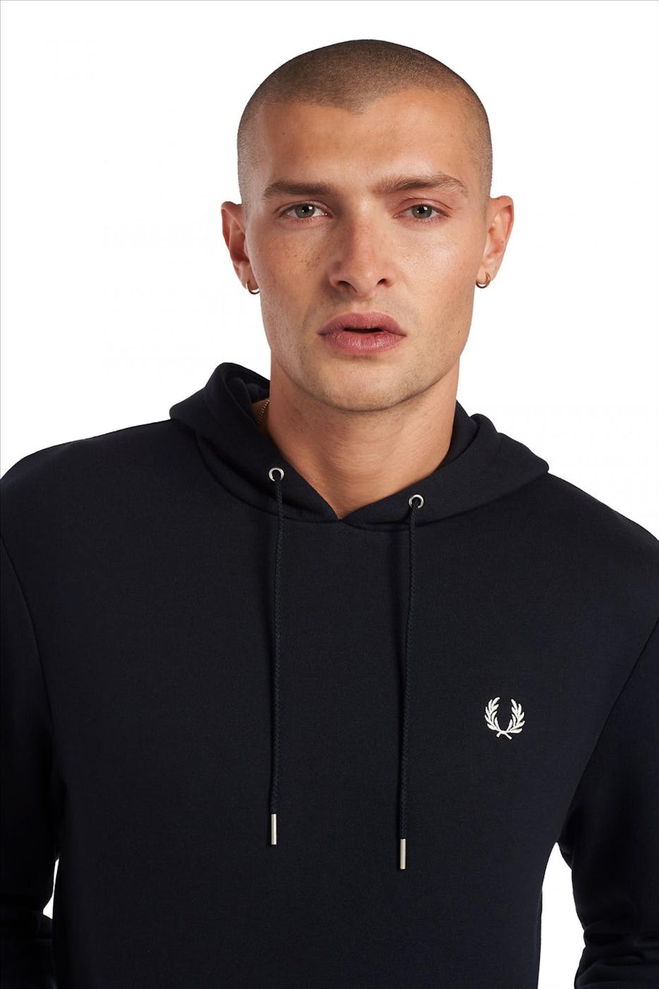 Fred Perry - Donkerblauwe Tipped hoodie