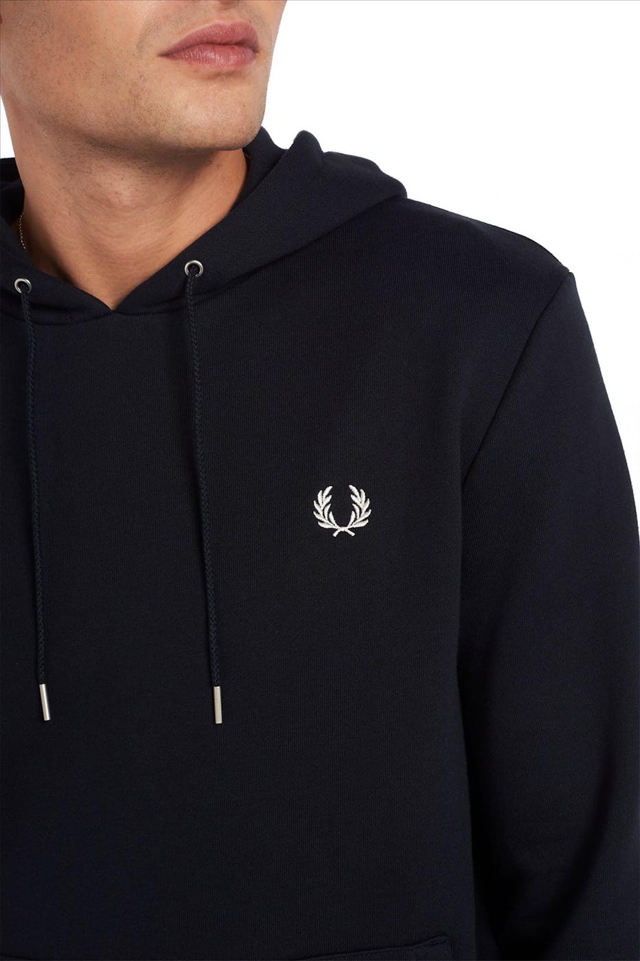 Fred Perry - Donkerblauwe Tipped hoodie