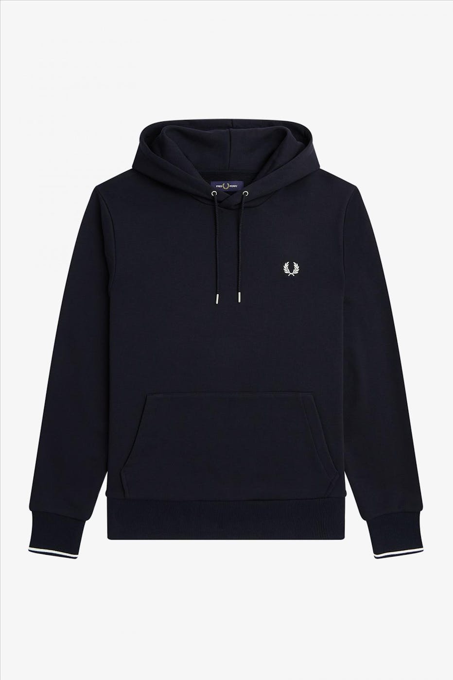 Fred Perry - Donkerblauwe Tipped hoodie