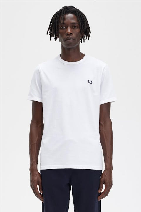 Fred Perry - Witte Ringer T-shirt