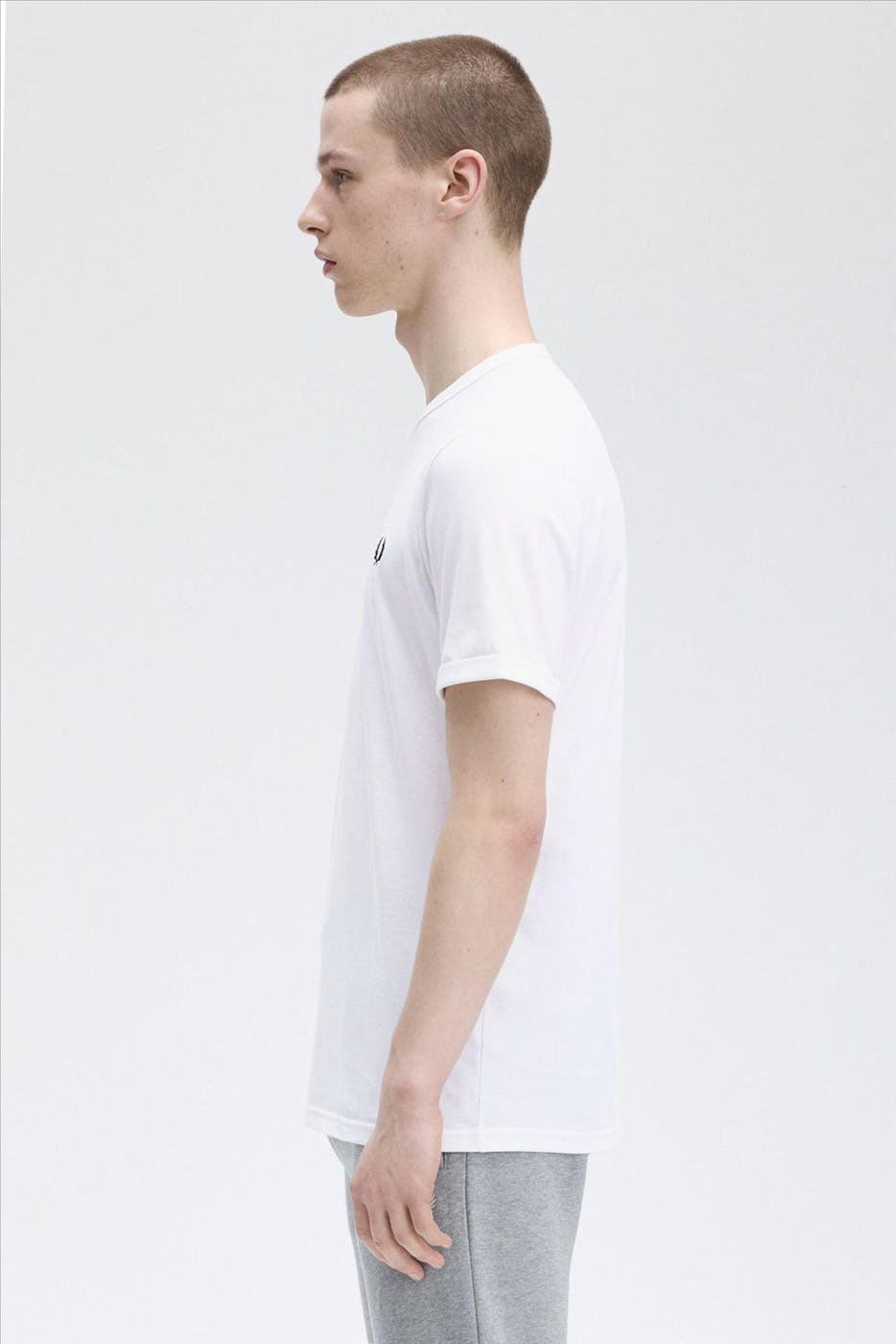 Fred Perry - Witte Ringer T-shirt