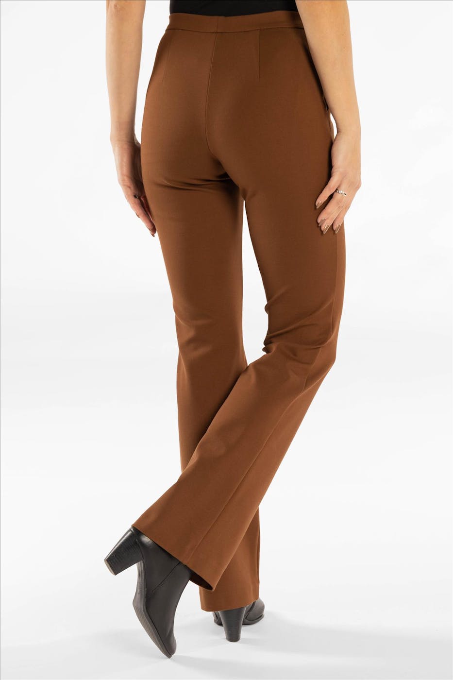Modström - Chocoladebruine Tanny Flare broek