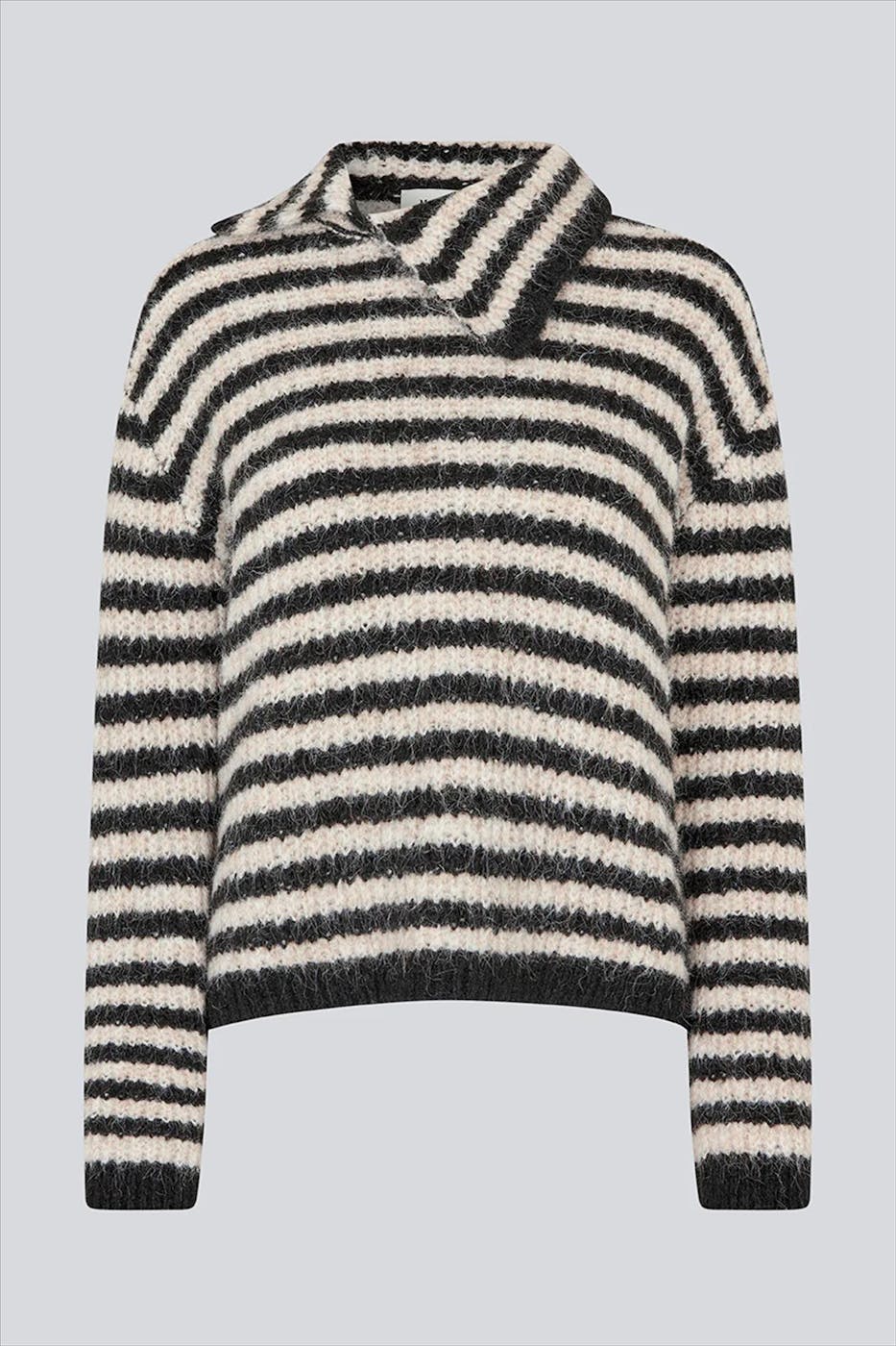 Modström - Zwart-Beige Packer Rollneck trui