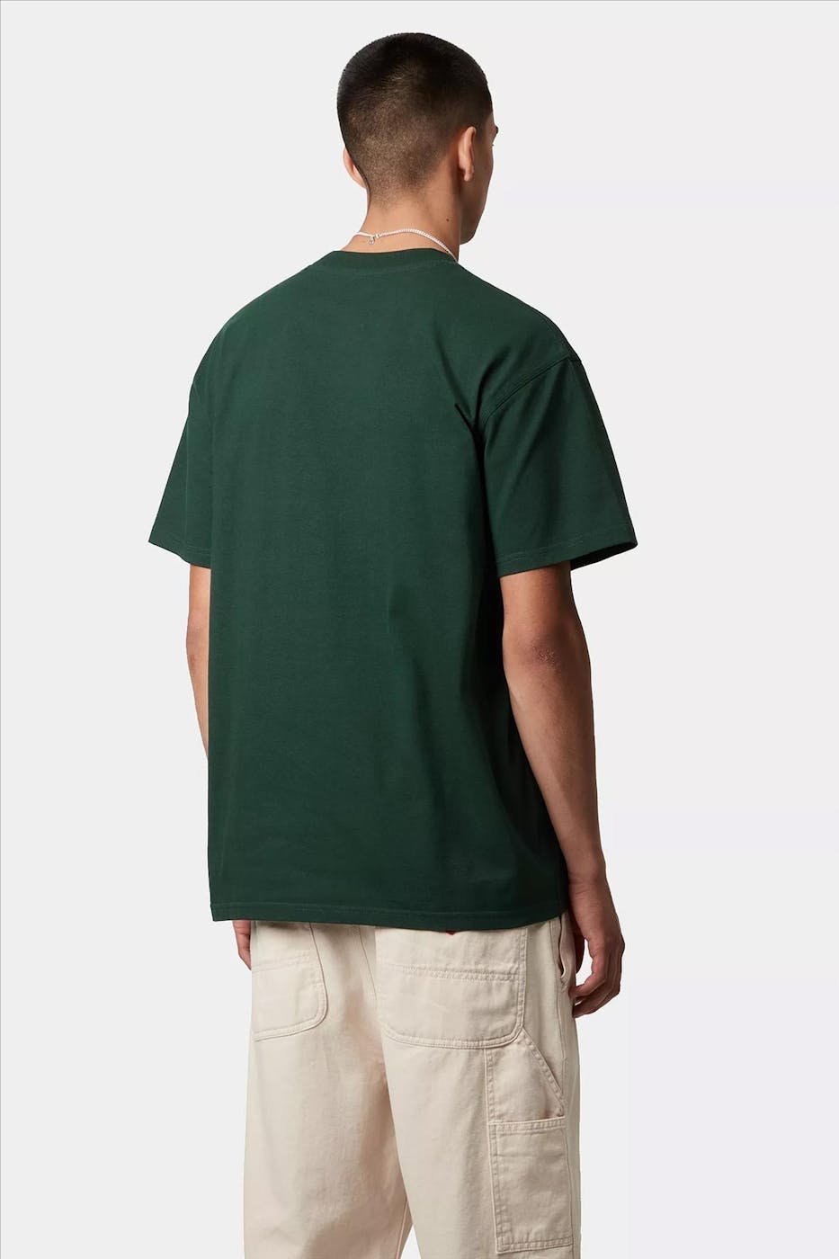 Carhartt WIP - Donkergroene American Script T-shirt