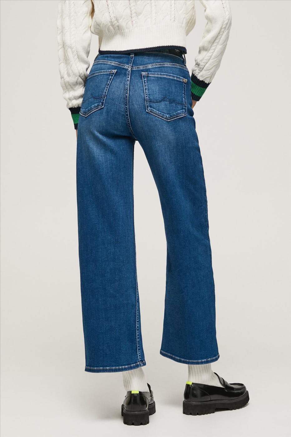 Pepe Jeans London - Donkerblauwe Lexa Sky Wide jeans