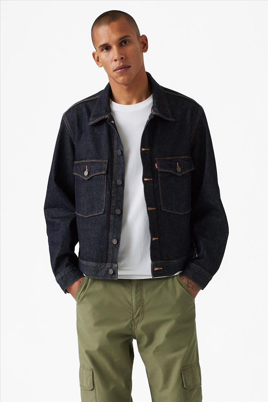 Levi's - Donkerblauwe Relaxed jeansjas