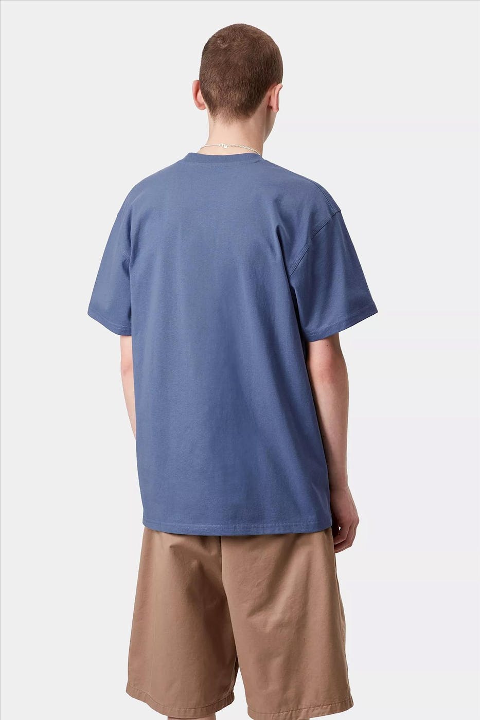 Carhartt WIP - Middenblauwe American Script T-shirt