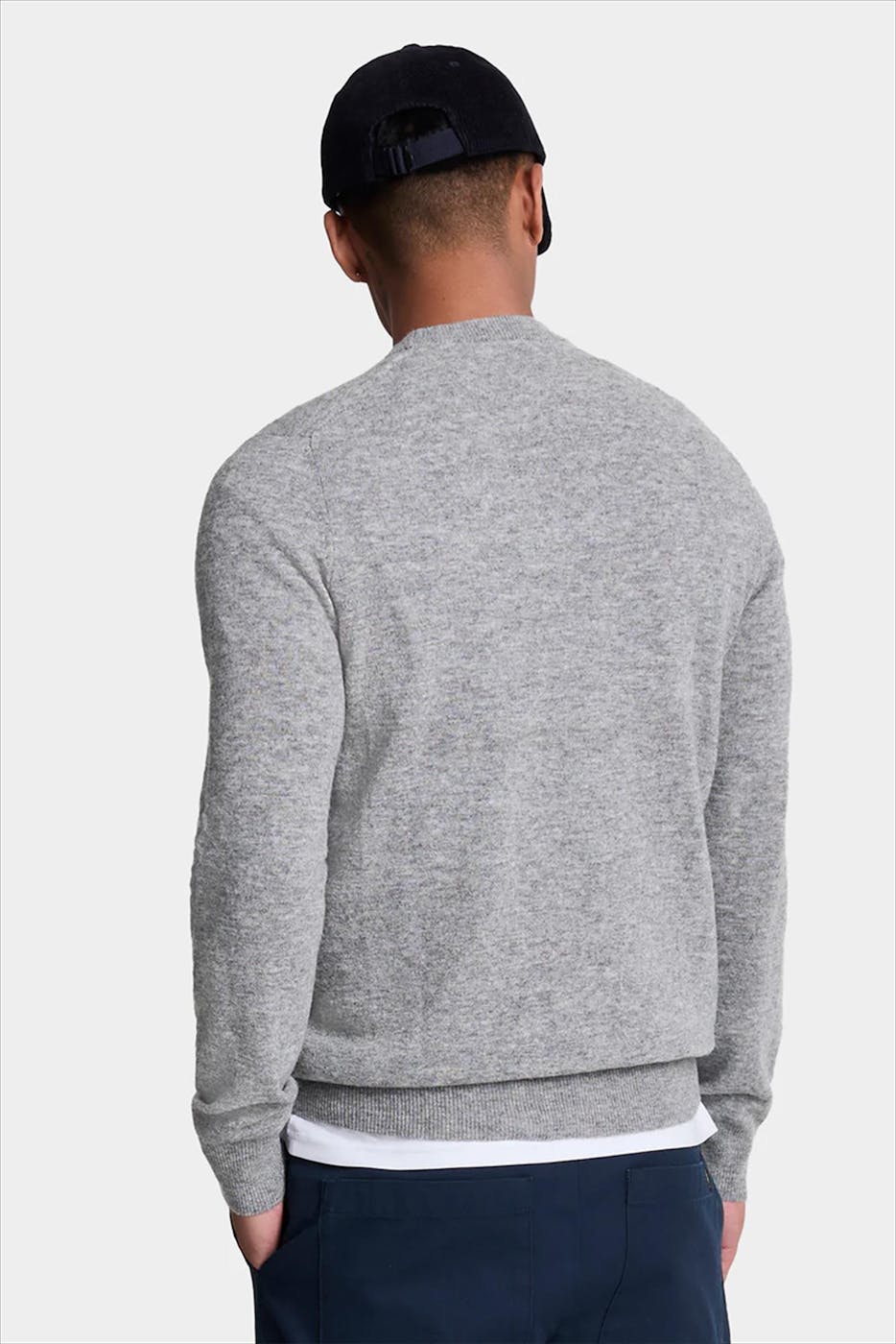 Lyle & Scott - Grijze Lambswool Blend trui