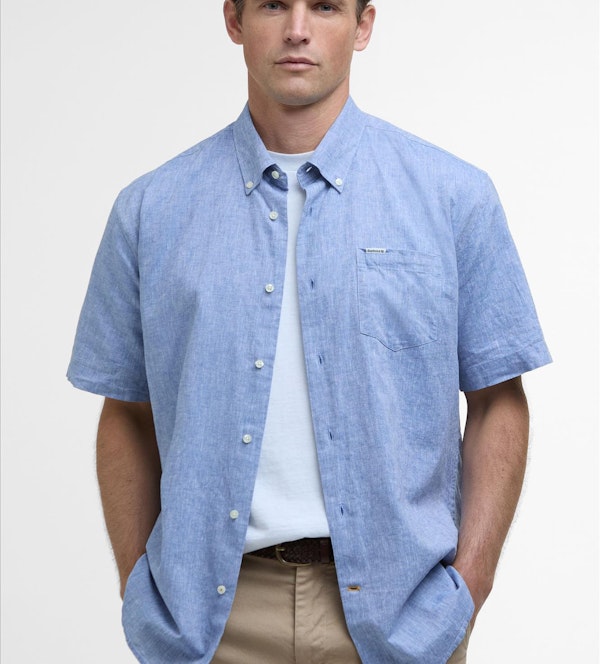 Barbour - Blauw Nelson hemd