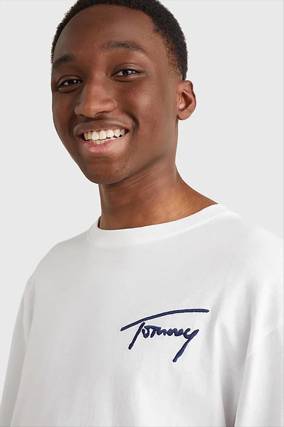 Tommy Jeans - Witte Signature T-shirt
