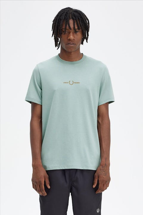 Fred Perry - Mintgroene Embroidered T-shirt