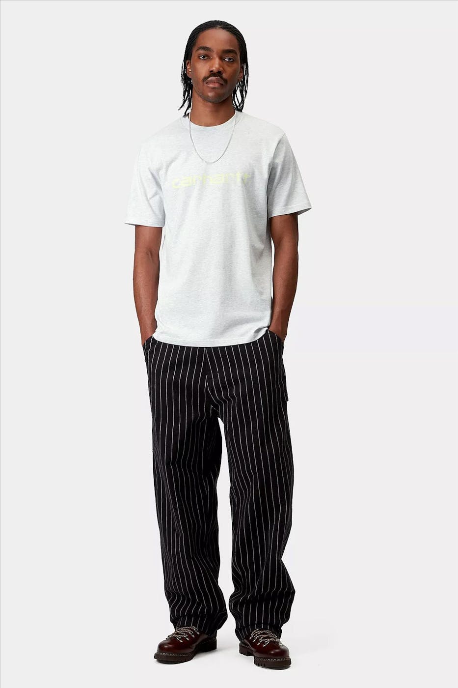 Carhartt WIP - Lichrgrijze Script T-shirt