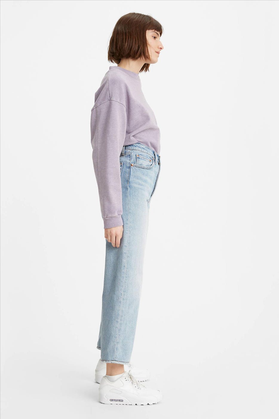 Levi's - Lichtblauwe Ribcage Straight Ankle jeans