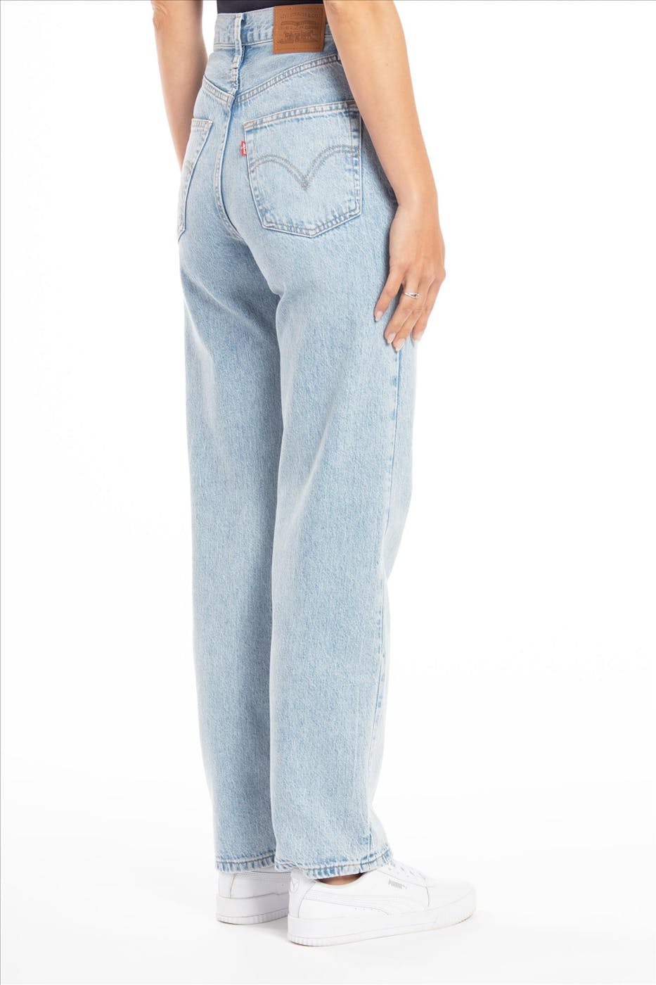 Levi's - Lichtblauwe Ribcage Straight Ankle jeans