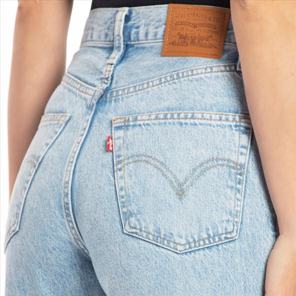 Levi's - Lichtblauwe Ribcage Straight Ankle jeans