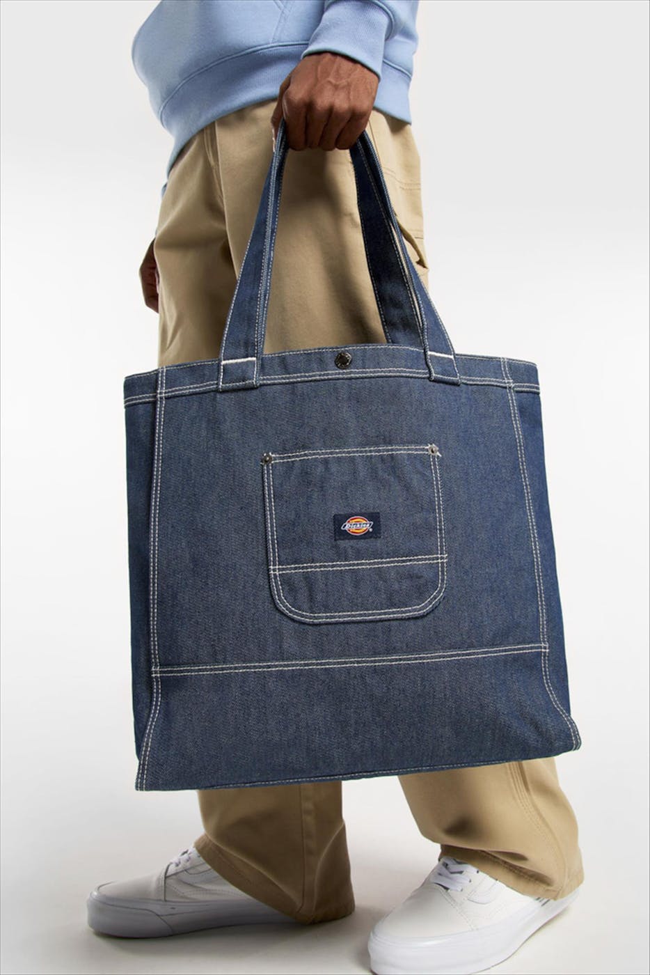 Dickies - Donkerblauwe Denim totebag