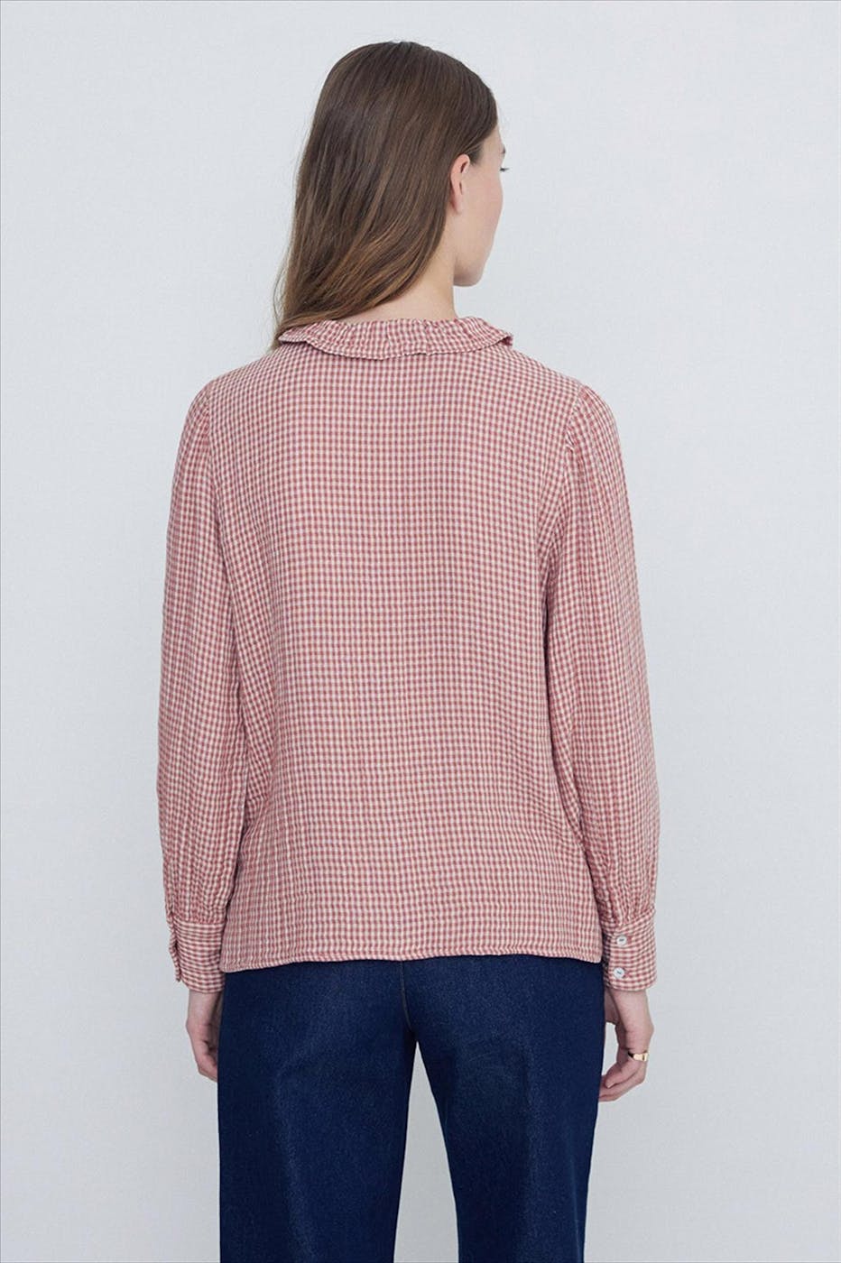 YERSE - Terracotta Ruffles blouse