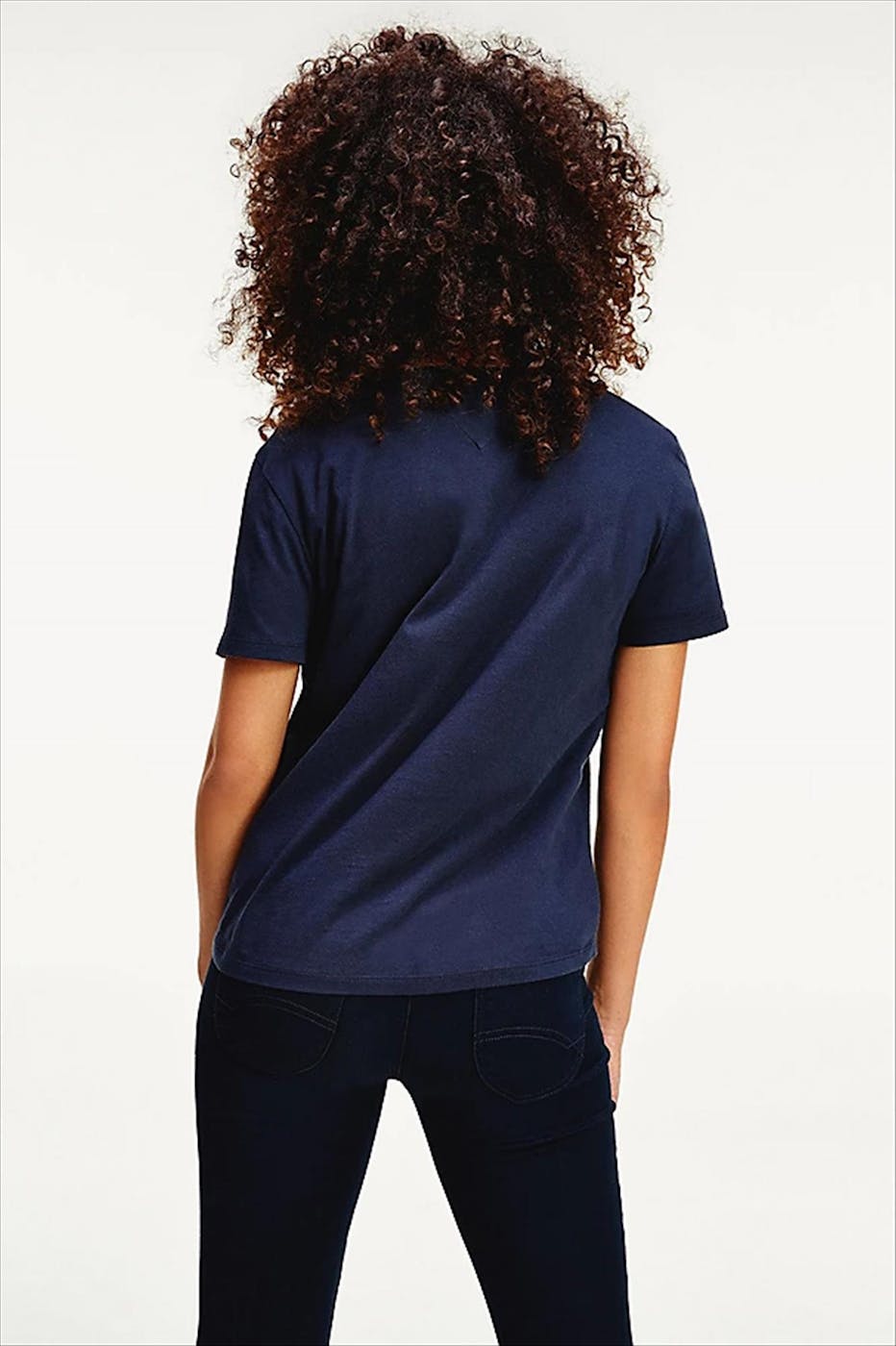 Tommy Jeans - Marineblauwe TJW Slim Jersey V Neck T-shirt