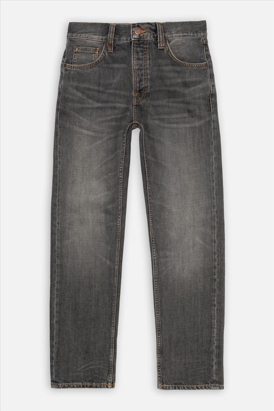 Nudie Jeans Co. - Grijze Rad Rufus straight jeans
